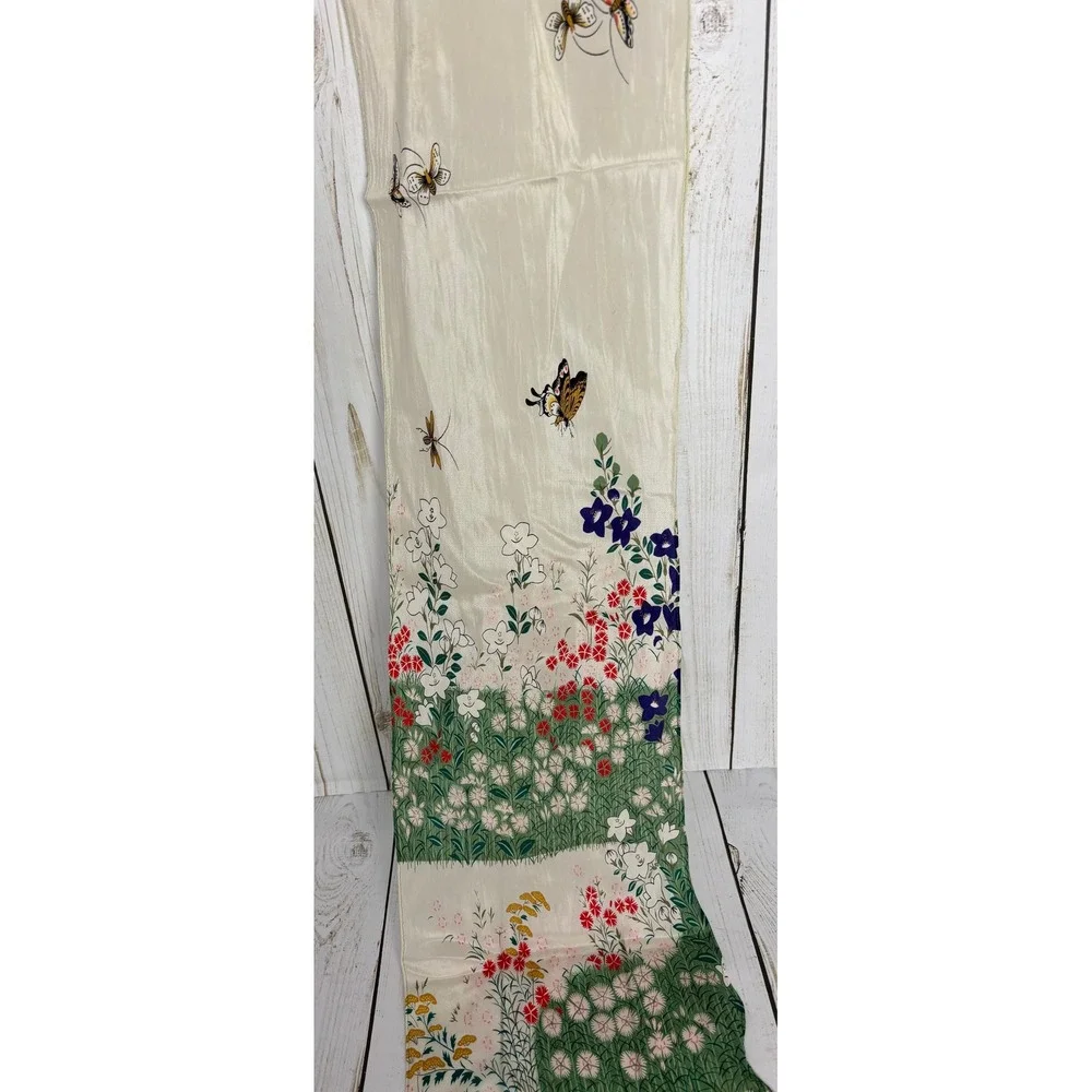 Freer Gallery of Art Vincente Minetti Silk Scarf Butterfly Floral Japan 2522